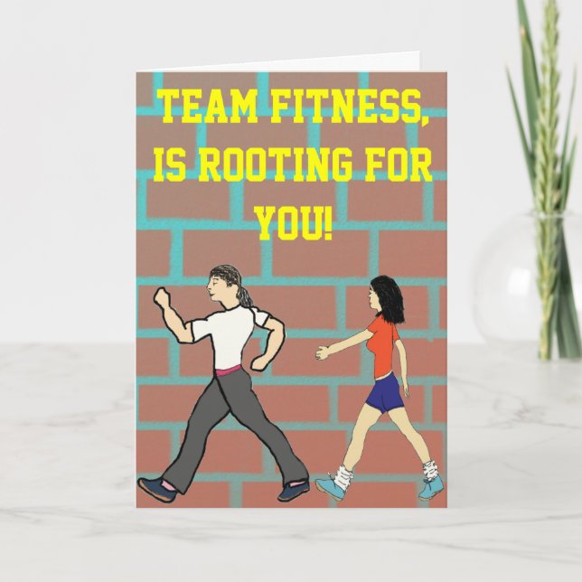 Wurzel für Fitnessgeburtstag Karte (Vorderseite)
