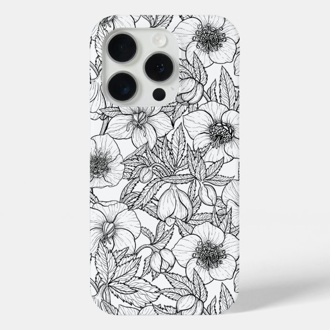 Wurzelbohrungen in Schwarzweiß Case-Mate iPhone Hülle (Rückseite)