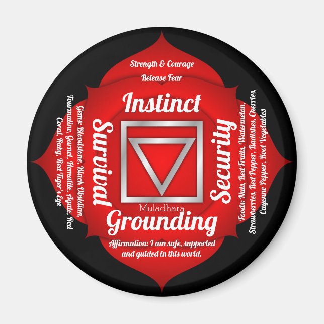 Wurzelchakra Magnet (Vorne)