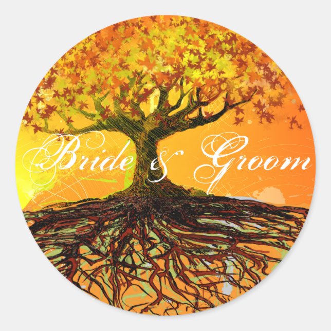 Wurzeln der Liebe Runder Aufkleber (Vorderseite)