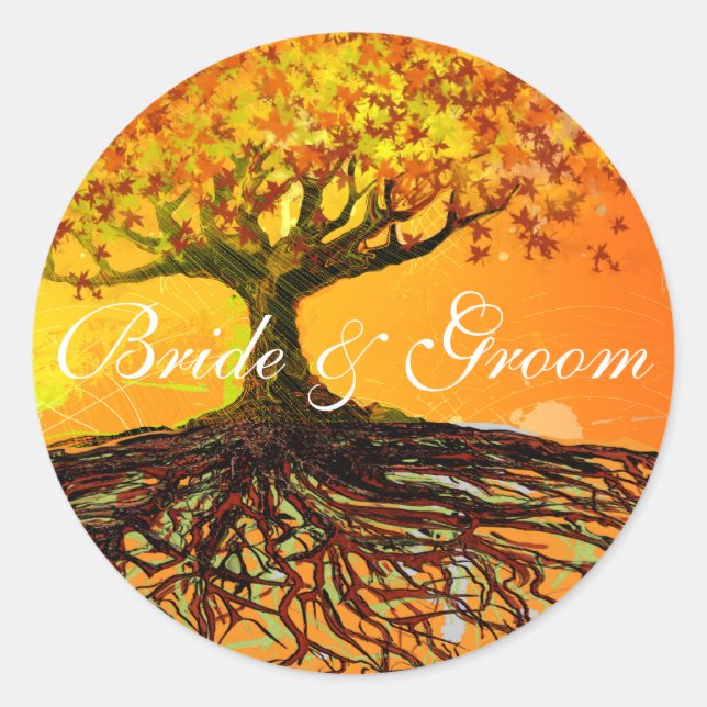 Wurzeln der Liebe Runder Aufkleber (Vorderseite)