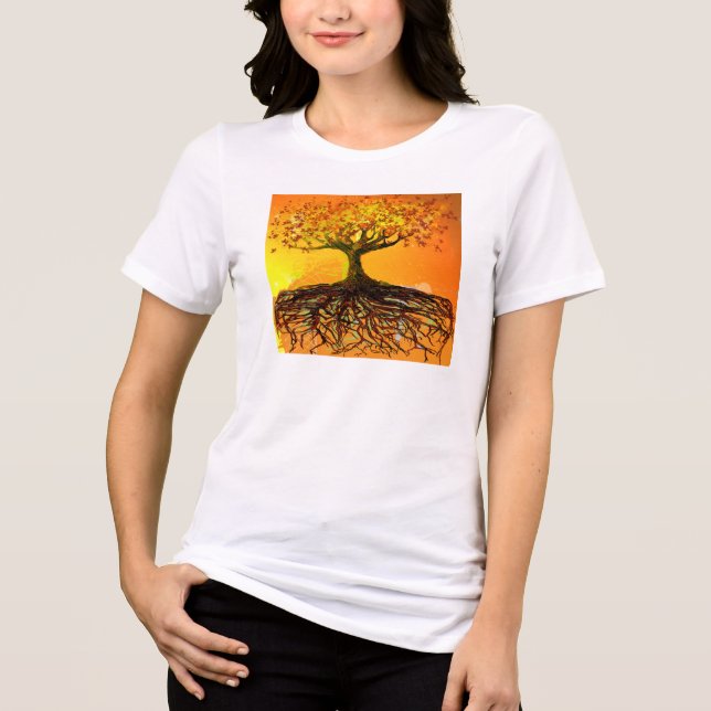 Wurzeln der Liebe Tri-Blend Shirt (Vorderseite)