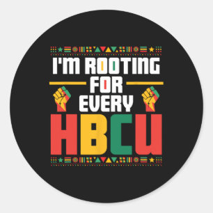 Wurzeln für jede Hbcu Melanin Afrikanische Schwarz Runder Aufkleber