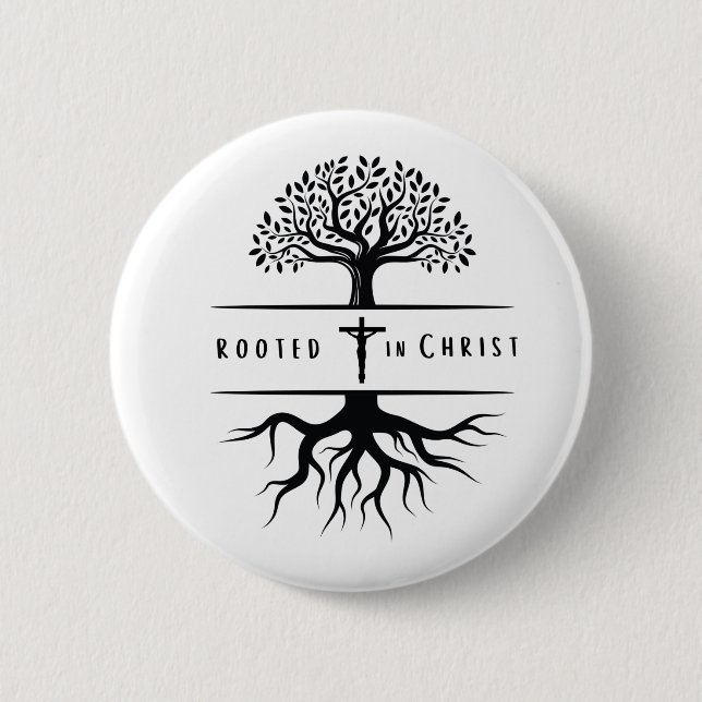 Wurzeln in Christus Button (Vorderseite)