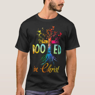 Wurzeln in Christus Jesus Gott Glaube Christen Rai T-Shirt