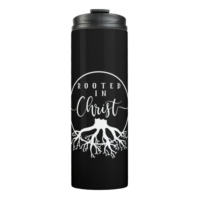 Wurzeln in Christus Thermosbecher (Vorderseite)