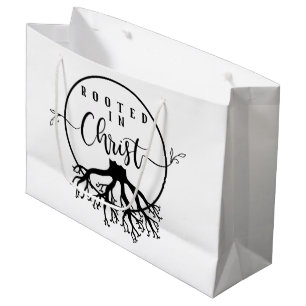 Wurzeln in der christlichen Geschenktasche Große Geschenktüte
