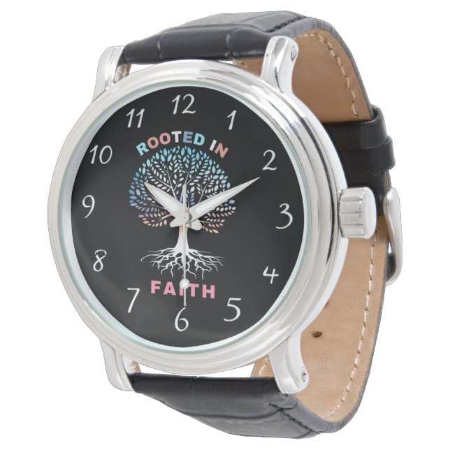 Wurzeln in Faith Tree Watch Armbanduhr (Schrägansicht)