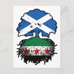 Wurzeln & Krone: Schottland–Syrien Baum Postkarte
