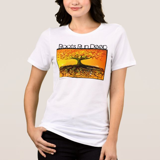 Wurzeln laufen Tief Bio T - Shirt (Vorderseite)