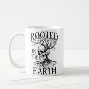 Wurzelt in der Earth Gothic Skull Art Kaffeetasse
