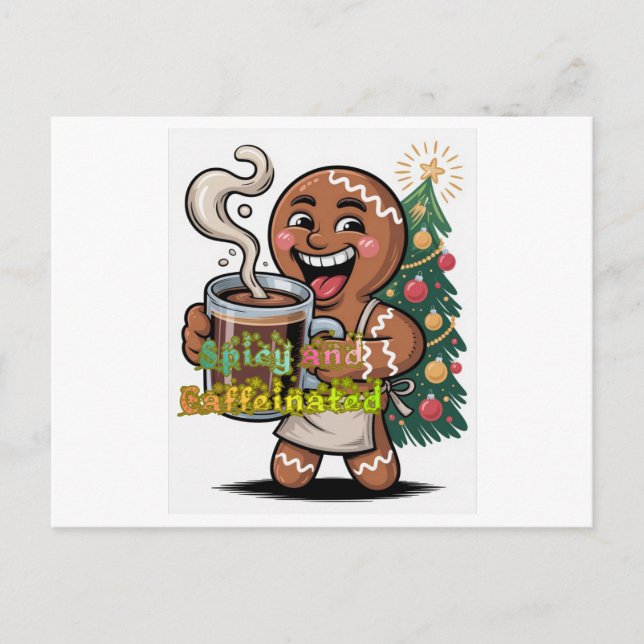 Würzig und Koffeinhaltig Postkarte (Vorderseite)
