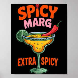Würzige Marg extra Cinco de Mayo Sommer Pub Bar Poster