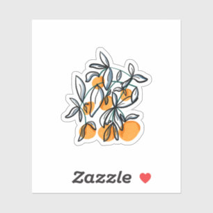 Würzige Orange Aufkleber