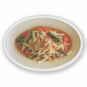 Würzige Papaya-Salat[Som Tam]… thailändische Aufkleber
