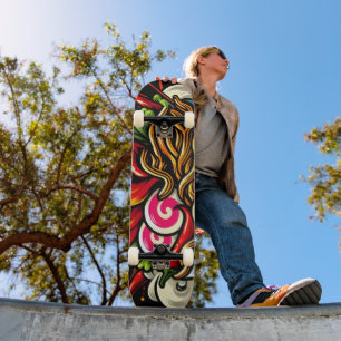 Würzige Ramen Japanische Nudel-Straßenkunst Skateboard