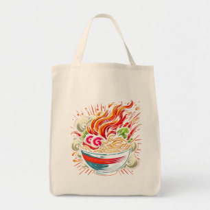 Würzige Ramen japanische Nudel-Straßenkunst Tragetasche