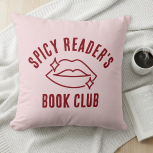 Würziger Buchclub-Rosa-Wurfkissen Kissen