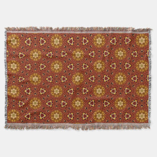 Würziges braungelbes Masala-Muster Decke