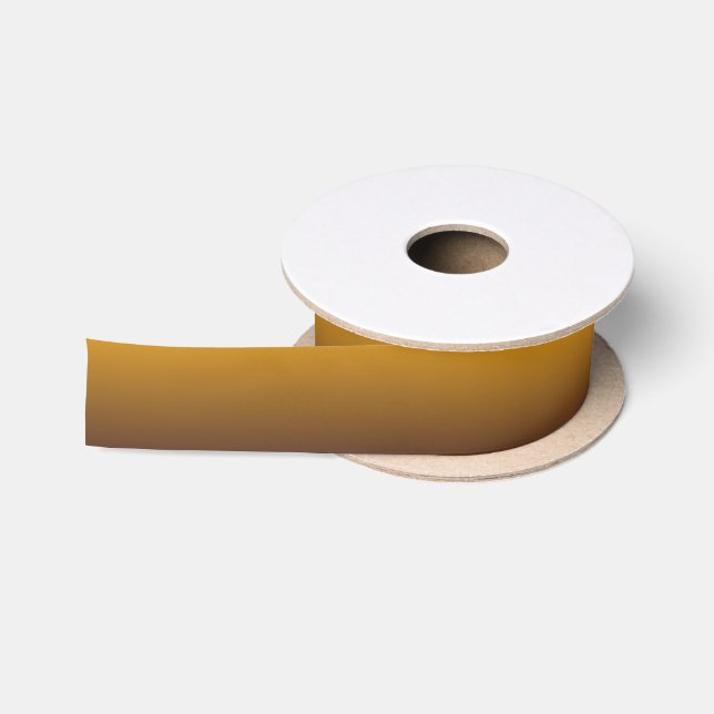 Würziges Gold Brown Ombre Satinband (Spule)