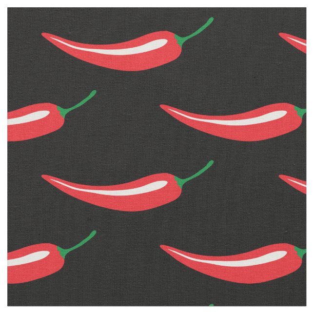 Würziges heißes rotes Gewebe des Chilipfeffers DIY Stoff (Nahaufnahme)
