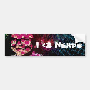 WUSSTE! "Ich Autoaufkleber der Nerd-<3"