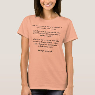 Wussten Sie, dass alle 18 Minuten, 1 Person di.. T-Shirt
