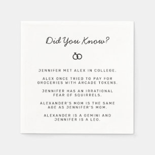Wussten Sie die Verlobung? Serviette