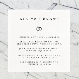 Wussten Sie die Verlobung? Serviette