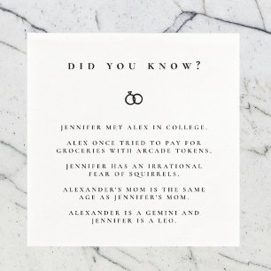 Wussten Sie die Verlobung? Serviette