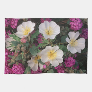 Wüste Abend Primrose und Wüste Sand Verbena, Küchentuch