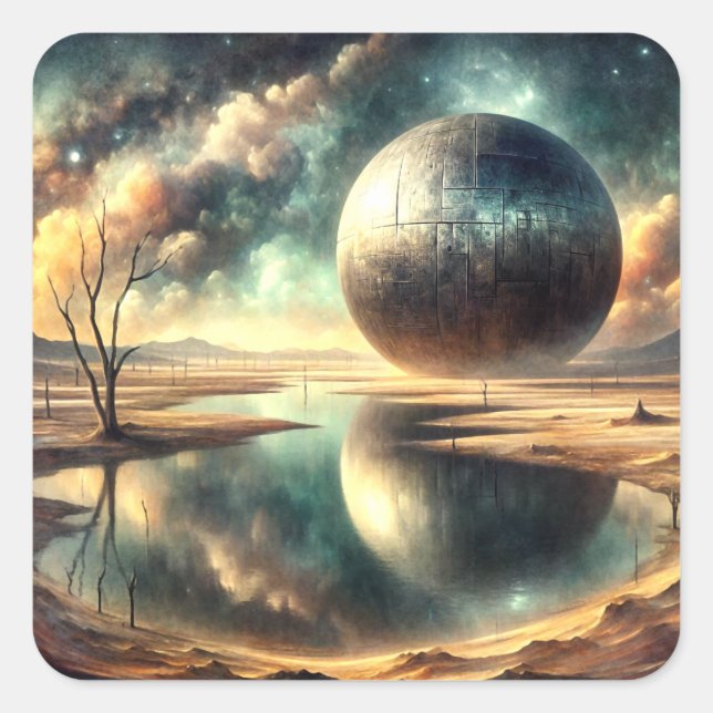 Wüste Anomoly Quadratischer Aufkleber (Vorderseite)