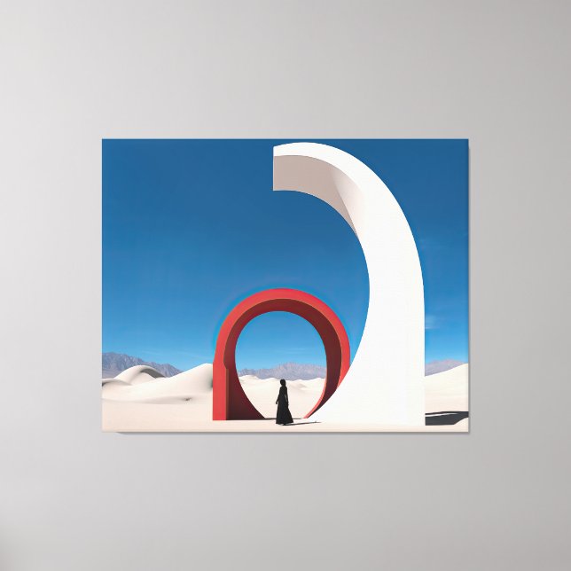 Wüste Arcana: Schleier der Einsamkeit Leinwanddruck (Vorderseite)