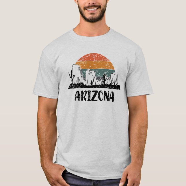 Wüste Arizona Retro Sunset Men T-Shirt (Vorderseite)