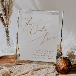 Wüste Beige Dieses Candle Burns Poster