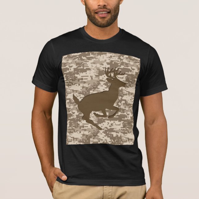 Wüste Beige Digital Camouflage Deer Camouflage Mus T-Shirt (Vorderseite)