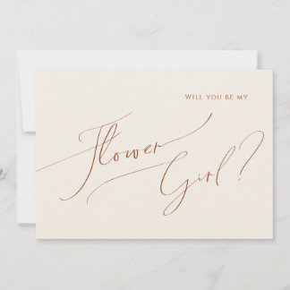 Wüste | Beige Flower Girl Card Einladung