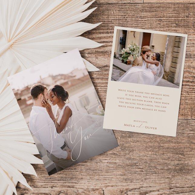 Wüste | Beige Fotos Dankeskarte (Von Creator hochgeladen)