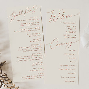 Wüste Beige Hochzeit Programm