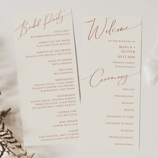Wüste | Beige Hochzeit Programm (Von Creator hochgeladen)