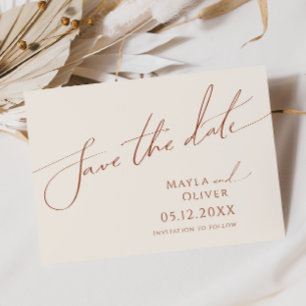 Wüste Beige Horizontal Save The Date