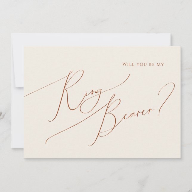 Wüste | Beige Ring Bearer Card Einladung (Vorderseite)