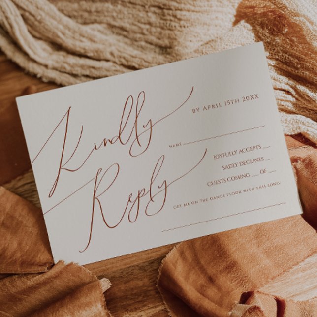 Wüste | Beige Song Request RSVP Card Karte (Von Creator hochgeladen)