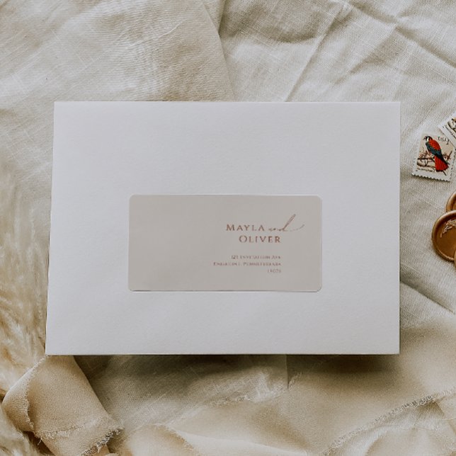 Wüste | Beige UAWG Rücksendeadresse Adressaufkleber (Von Creator hochgeladen)