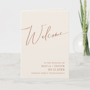 Wüste   Beigefaltete Hochzeit Programm
