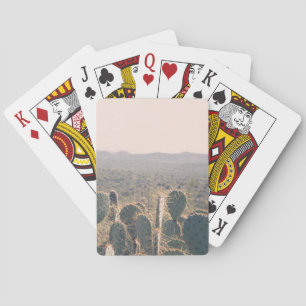Wüste Boho LandschaftsFoto Arizona-Kaktus- Spielkarten