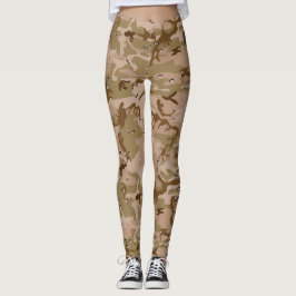 Wüste Brown Camouflage Pattern Camouflage Leggings