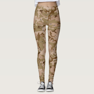 Wüste Brown Camouflage Pattern Camouflage Leggings