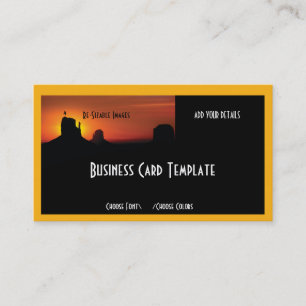 Wüste Buttes Southwestern Sunset Business Card Visitenkarte