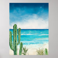 Wüste Cactus Beach Seascape